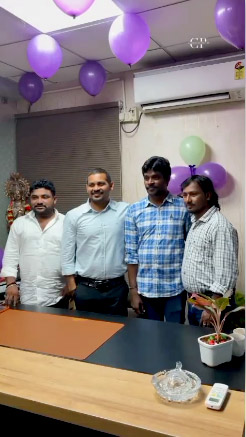 Sai Infra Developers Managing Director Botcha Chakradhara Rao celebrating his 45th birthday on 16 September 2026 with directors, employees, team members and friends in Visakhapatnam.