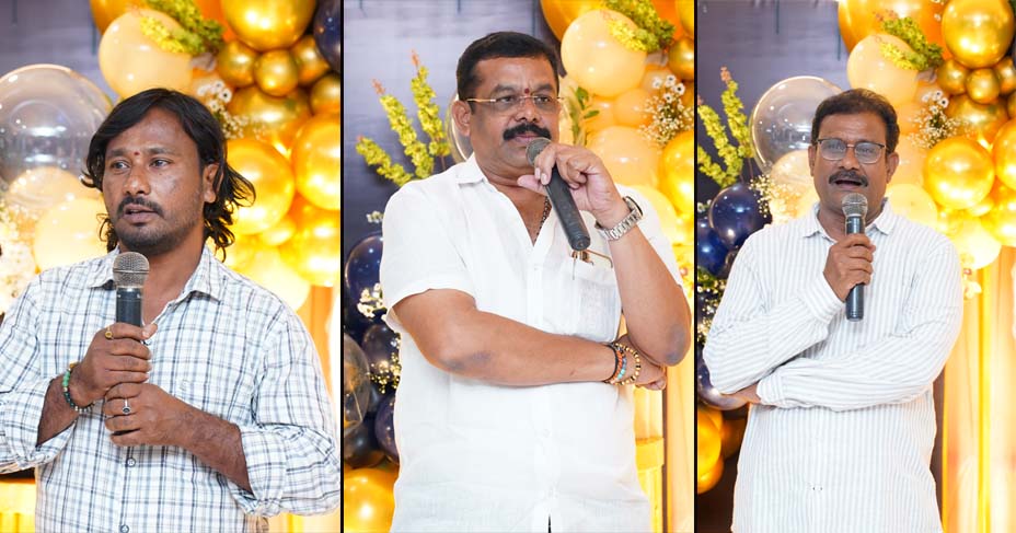 Sri Botcha Chakradhara Rao celebrating his 45th birthday with the Sai Infra Developers team in Visakhapatnam