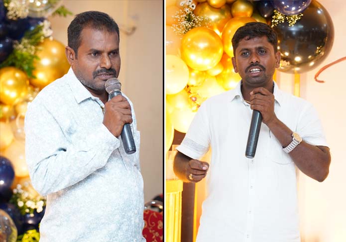 Sri Botcha Chakradhara Rao celebrating his 45th birthday with the Sai Infra Developers team in Visakhapatnam