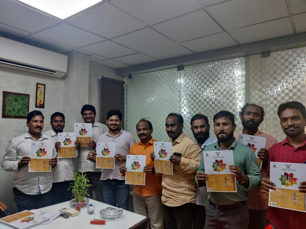 Vishal Estates Bhumi Puja ceremony in November 2022 with Sai Infra Developers MD, ED and Directors